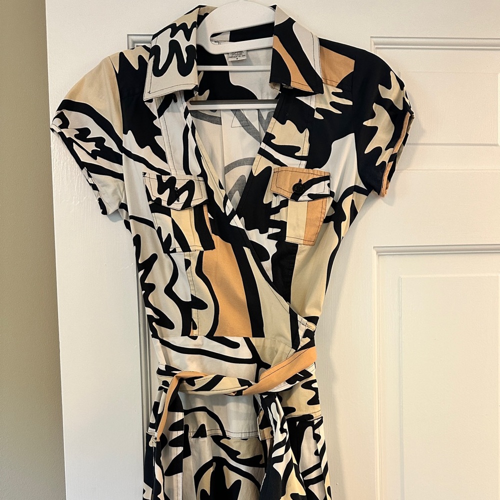 Diane Von Furstenberg Kitty Collar Wrap Dress